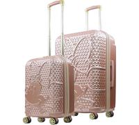 Disney FUL Minnie Mouse 2 pezzi trolley valigia rigida con ruote girevoli, oro rosa