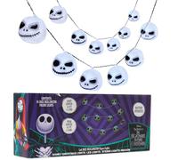 Disney Get Trend Nightmare Before Christmas Luci LED, 10pz Jack Skellington | 1,65m Catena Luminosa, Alimentata con 2 Batterie AA, Decorazioni per Interni, Halloween e Natale