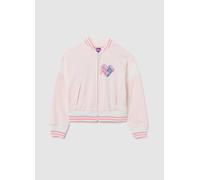 DISNEY, Giacca Bomber Da Bambina In Cotone Rosa Regular Fit Con Stampa Stitch, Rosa, Taglia: 4-5