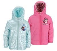 Disney Giacca Invernale Bambina con Cappuccio - Piumino Imbottito Ufficiale Minnie o Frozen - Giubbotto Caldo in Poliestere con Zip, Morbido e Leggero, Taglie 3-8 Anni