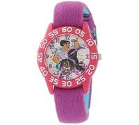 Disney Girls' Japanese Quartz Watch with Nylon Strap, Purple, 16 (Model: WDS001026)