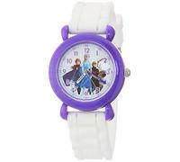 Disney Girls' Japanese Quartz Watch with Silicone Strap, White, 16 (Model: WDS000826)