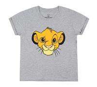 Disney Girls' Lion King Simba T-Shirt, Grey Marl, 7-8 Years