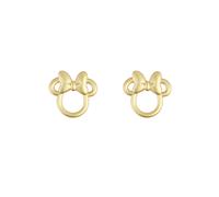Disney Girls Minnie Mouse Gold Plated Bow Stud Earrings