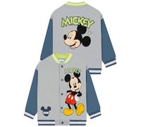 Disney Giubbotto Bomber Bambino Mickey Mouse, Giacca Mickey Per Bambini, Giacca Baseball Cotone Estiva, Grigio 2-3 Anni