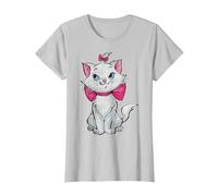 Disney Gli Aristogatti Gatto Puro e Carino Maglietta, Donna, Argento, XXL