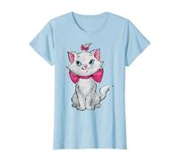 Disney Gli Aristogatti Gatto Puro e Carino Maglietta, Donna, Celeste, XL