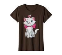 Disney Gli Aristogatti Gatto Puro e Carino Maglietta, Donna, Marrone, M