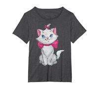 Disney Gli Aristogatti Gatto Puro e Carino Maglietta, Donna plus-size, Grigio Scuro, 2X