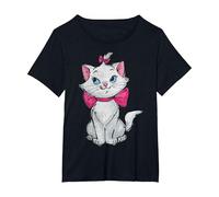 Disney Gli Aristogatti Gatto Puro e Carino Maglietta, Donna plus-size, Nero, 4X