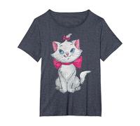 Disney Gli Aristogatti Gatto Puro e Carino Maglietta, Donna plus-size, Pervinca, 1X
