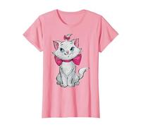 Disney Gli Aristogatti Gatto Puro e Carino Maglietta, Donna, Rosa, XL