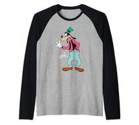 Disney Goofy Retro Character Waving Pose Trip Matching Maglia con Maniche Raglan