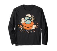 Disney Halloween Mickey Mouse Pumpkin Cauldron & Ghost Pals Maglia a Manica