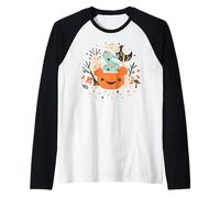 Disney Halloween Mickey Mouse Pumpkin Cauldron & Ghost Pals Maglia con Maniche Raglan