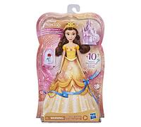 Disney Hasbro Princess Style Surprise Belle, bambola con 10 accessori segreti, bambola con sorprese nascoste per bambini dai 3 anni in su