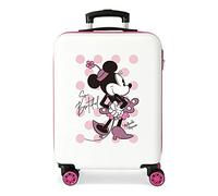Disney have a good Time Minnie So beautiful Valigia da cabina rosa 38x55x20 cm ABS rigido Chiusura laterale con combinazione 35L 2 kg 4 doppie ruote bagaglio a mano