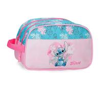 Disney Heart Stitch astuccio scolastico, astuccio infafntil, realizzato in poliestere, triplo scomparto per migliorare l'organizzazione, dimensione ideale da portare nello zaino, con maniglia laterale
