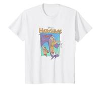 Disney Hercules Hydra Battle Retro Maglietta, Bambini, Bianco, 12 anni