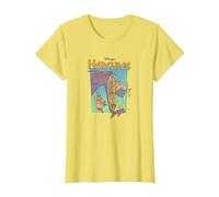 Disney Hercules Hydra Battle Retro Maglietta, Donna, Limone, 3XL
