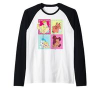 Disney Hercules Megara Phil & Pegasus Character Portraits Maglia con Maniche Raglan