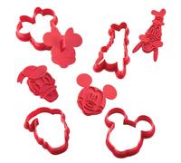 Disney Home Bake with Mickey Mouse - Set di formine per biscotti e timbri, 8 pezzi, colore: rosso