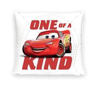 Disney Home Cars - Cuscino decorativo con imbottitura e chiusura lampo - 40 x 40 cm - Cuscino con imbottitura, ottimo cuscino decorativo per divano, soggiorno e camera da letto - morbido cuscino