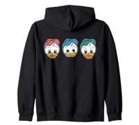 Disney Huey Dewey & Louie Duck Big Face Retro Trip Matching Felpa con Cappuccio