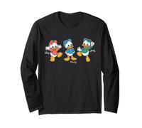 Disney Huey Dewey & Louie Retro Character Pose Trip Matching Maglia a Manica