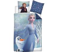 Disney Regina di ghiaccio Elsa Anna Olaf Set biancheria da letto double-face, 80 x 80 cm, 135 x 200 cm