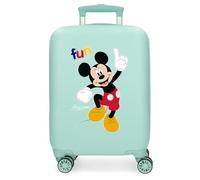 Disney Il bagaglio a mano Mickey Fun with Friends con lucchetto a combinazione laterale e 4 ruote è realizzato in ABS, un materiale rigido e leggero.