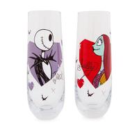 Disney The Nightmare Before Christmas Jack and Sally - Set di 2 bicchieri scanalati