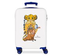 Disney Il Re Leon Simba & Friends Valigia per Bambini Rigida Chiusura a combinazione Laterale 4 Ruote Bagaglio a Mano è realizzato in ABS, un materiale rigido e leggero., Simba Friends, Taglia unica