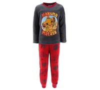 Disney Il Re Leone Pigiami per Ragazze, T-Shirt e Pantaloni Lunghi per Bambina, Pigiami in Morbido Velluto Simba, Taglia 3 Anni | Rosso