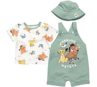 Disney Il Re Leone Simba Timon Pumbaa Neonato Neonato Maglietta Corta in Spugna Francese e Cappello Set da 3 Pezzi 12 Mesi