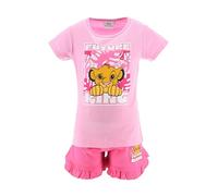 Disney Il Re Leone T-Shirt e Pantaloncini per Bambine, Pigiama 2 Pezzi Simba Design, Taglie 4 ai 10 Anni (IT, età, 10 Anni, Regular, Rosa)