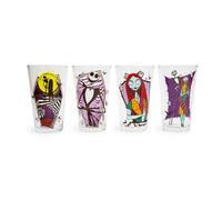 Disney Incubo Prima di Natale Jack & Sally 16-Ounce Pinta Occhiali Set Di 4