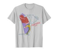 Disney Ink and Paint Gator & Hyacinth Hippo in Fantasia 1940 Maglietta, Uomo, Argento, XL