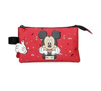 Disney It's a Topolino Thing Astuccio tre scomparti rosso 22 x 12 x 5 cm Poliestere