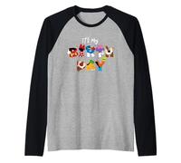 Disney It's My Birthday Mickey Mouse And Friends Letters Maglia con Maniche Raglan