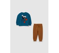 DISNEY, Jogging Set In Felpa Con Patch Topolino, Bambino, Multicolor, Taglia: 24-30