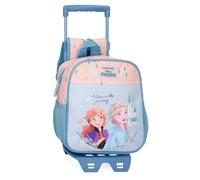 Disney Joumma Bags, Frozen Believe in the journey, zaino per bambini, zaino da scuola, realizzato in poliestere, spalline larghe e regolabili, varie tasche e scomparti., blu, Zaino 24 + carrello