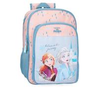 Disney Joumma Bags, Frozen Believe in the journey, zaino per bambini, zaino da scuola, realizzato in poliestere, spalline larghe e regolabili, varie tasche e scomparti., blu, Zaino doppio
