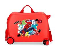 Disney Joumma Bags, Marvel Spiderman Urban, valigia da cabina, valigia per bambini, In ABS, materiale unico, Quattro ruote doppie girevoli multidirezionali, Chiusura a combinazione laterale.