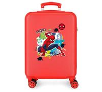 Disney Joumma Bags, Marvel Spiderman Urban, valigia da cabina, valigia per bambini, In ABS, materiale unico, Quattro ruote doppie girevoli multidirezionali, Chiusura a combinazione laterale.
