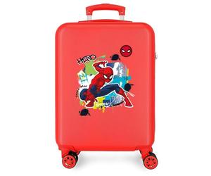 Disney Joumma Bags, Marvel Spiderman Urban, valigia da cabina, valigia per bambini, In ABS, materiale unico, Quattro ruote doppie girevoli multidirezionali, Chiusura a combinazione laterale.