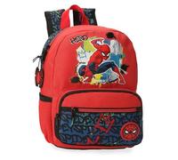 Disney Joumma Bags, Marvel Spiderman Urban, Zaino Scuola, Zaino per bambini, realizzato in poliestere, spalline larghe e regolabili, maniglia superiore per appendere., rosso, Zaino passeggiata