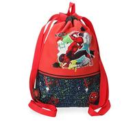 Disney Joumma Bags, Marvel Spiderman Urban, Zaino Scuola, Zaino per bambini, realizzato in poliestere, spalline larghe e regolabili, maniglia superiore per appendere., rosso, Zaino sacco