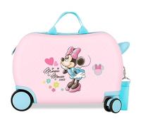 Disney Joumma Bags, Minnie Imagine, Valigia Cabina, Valigia per bambini, Realizzato in ABS, un materiale, Quattro Ruote Doppie di Giro multidirezionale, Chiusura a combinazione laterale., rosa chiaro