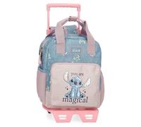 Disney Joumma Bags Stitch You are magical zaini, zaini scolastici, zaini per bambini, include pompon decorativo, vari scomparti, blu, Zaino 28 + carrello